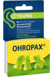 OHROPAX<sup>®</sup> Young 8 Stück – ideal für kleinere Gehörgänge